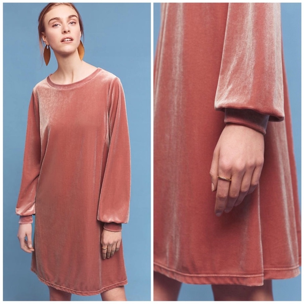 Anthropologie Sunday in Brooklyn Velvet Velour Shift Dress Large